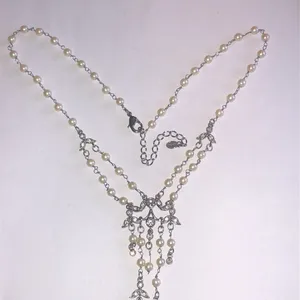 Monet Elegant Faux Pearl and Silver Tone Dainty Beaded Necklace thumbnail 5