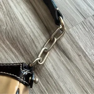 Dooney & Bourke Cream Brown Trim Small Patent Purse J6423747 thumbnail 6