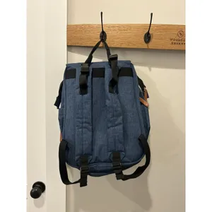 DORA MOMOKO Blue Diaper Bag Baby Backpack Changing Station Dad Bag Compartments thumbnail 4