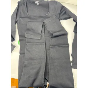 Brand New OQQ Square Neck Long Sleeve Bell Bottoms Jumpsuits Size M thumbnail 5