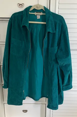 Forenza Vintage Corduroy Teal Jacket thumbnail 1