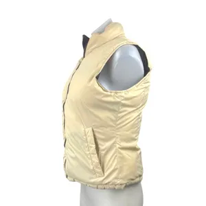 Big Chill Womens Brown Cream Reversible Zip Up Puffer Quilted Vest Jacket Size 8 thumbnail 5