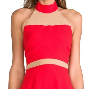 Naven x Revolve‎ Paneled Peekaboo Dress in Red Sz 2 thumbnail 3