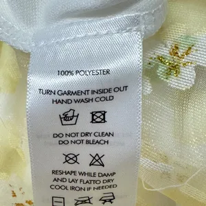 Lucy In The Sky Yellow Floral Tie Shoulder Mini Dress Lace Trim Size M Coquette thumbnail 7