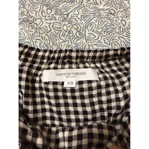 NEW Grayson Threads Black White Skort Skirt Gingham Size XS Stretch thumbnail 3
