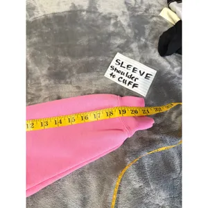 Nike Club‎ Fleece Sweatshirt Womens S Pink Cropped Graphic Sleeve Streetwear thumbnail 10