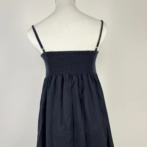 NWOT Farm Rio Linen Blend Black Sleeveless Maxi Dress Size L thumbnail 7