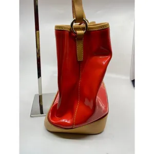 DOONEY & BOURKE Red Tan Large Leather Tote Bag thumbnail 4