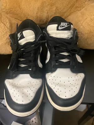 Nike Dunk Low Panda Shoes Size Womens 8.5 - Men’s 7.5 Black White thumbnail 2