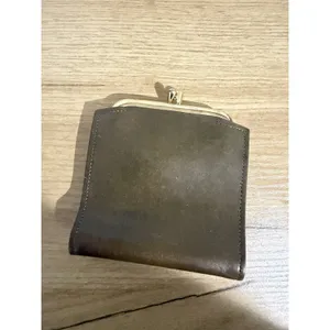Vtg Princess Gardner Kiss Lock Leather Argyle Brown 3.5 In Wallet Bi Fold Coin thumbnail 2