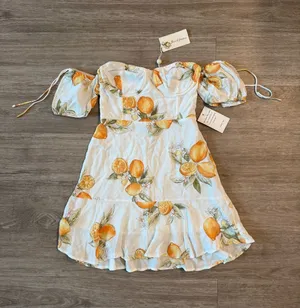 NWT For Love & Lemons Lemonade Mini Dress, Size XS thumbnail 1