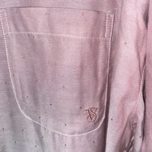 Victoria's Secret Nostalgia Rose Herringbone Pink Pajama Top Women's Size Small thumbnail 5