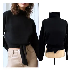 Aritzia Wilfred Lorin Sweater‎ Black Wool Alpaca Turtleneck Womens Small thumbnail 2