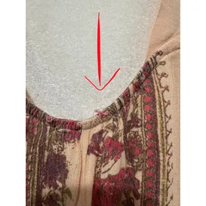 Free People‎ Mini Slip Dress XS Tunic Peach Floral Border Print Open Back Boho thumbnail 12
