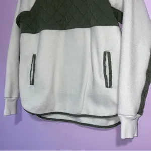 Abercrombie & Fitch Asymmetrical Half Snap Fleece Pullover Women S Gorpcore thumbnail 4