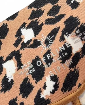 Women’s Aerie Offline Cheetah Print 7/8 Real Me Hi Rise Crossover Leggings Small thumbnail 3