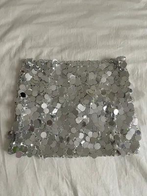Edikted Sequin Skirt Silver Mini Sparkle thumbnail 4