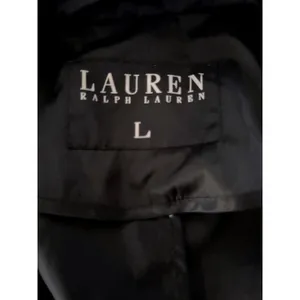 Lauren Ralph Lauren Womens‎ Black Trench Coat Hidden Button Rain Jacket Large thumbnail 10
