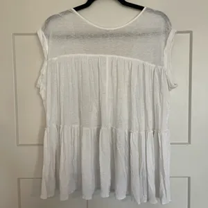 Free People White Flowy Blouse thumbnail 2