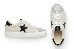 Vintage Havana Parker - Gray Suede Black Star Glitter Toe - Size [ thumbnail 1