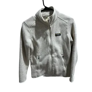 L.L.Bean Women’s Fleece Jacket Small Gray Full Zip Outdoor Casual thumbnail 3