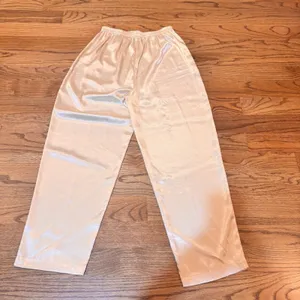 Victoria's Secret Satin Pajama Set Women's Medium Champagne Gold Long Sleeve Y2K thumbnail 9