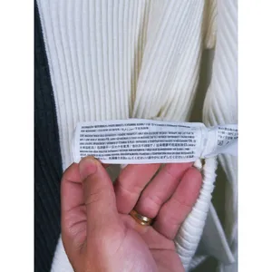 Abercrombie & Fitch V-Neck Colorblock Ribbed Sweater Size S Gray White Minimal thumbnail 10