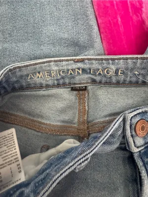 American Eagle Outfitters Light Blue Ripped Boyfriend Jeans thumbnail 4