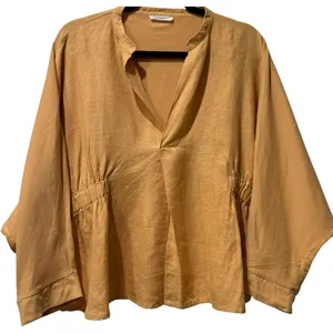 Beaumont Organics Ximena-May Organic Cotton‎ & Linen Blouse Sunflower Small $205 thumbnail 4