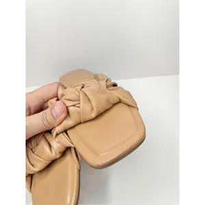 Marc Fisher Sandals Size‎ 8.5 Tan Square Open Toe Knot Detail thumbnail 5