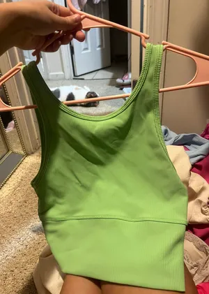 Lululemon green power pivot tank thumbnail 1