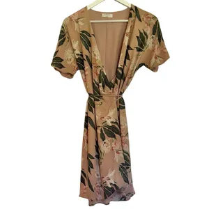 Aritzia Babaton Wallace pink floral faux wrap dress small thumbnail 11