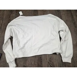 Hollister x Blue 84 Off Shoulder NWT University of Miami Sweatshirt Off-White M thumbnail 6