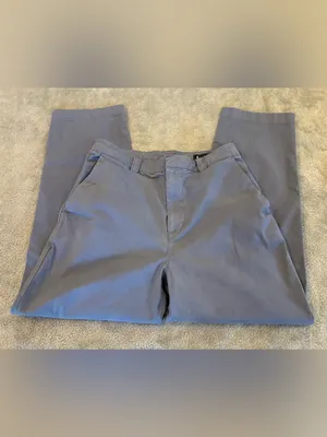 Women’s GAP Brand Straight-Leg Khaki Pants in Light Blue Size 4 thumbnail 2