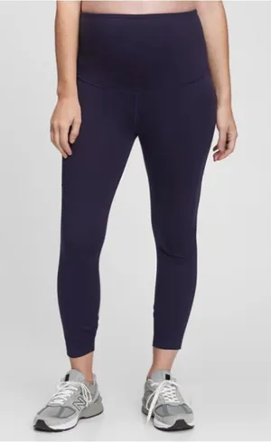 Gap Fit Women's Size Large Regular Maternity Leggings Compression Navy Uniform thumbnail 1
