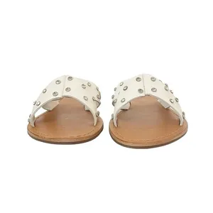 NWT Schutz Marilu Sandal White Leather Rhinestone Studded Slide Women’s Size 9.5 thumbnail 8