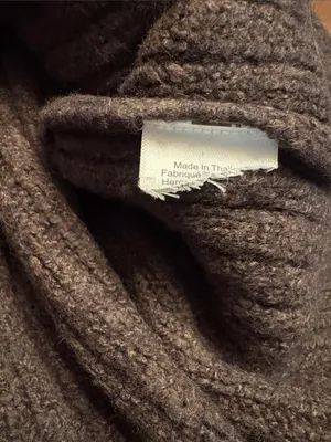 Madewell Ribbed Cotton-Blend Sweater molasses brown chunky knit Size XS NWOT thumbnail 8