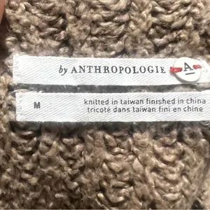 Anthropologie tan knit pullover sweater thumbnail 9