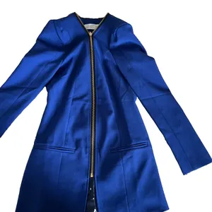 Angel Made In Italy Cobalt Blue Zip Blazer Size Small Boutique thumbnail 5