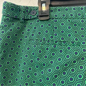 Laundry by Shelli Segal green and navy geometric print Bermuda shorts size 14 thumbnail 12