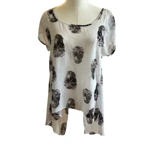 Hot Topic floral skull sheer blouse grunge goth spooky Small Halloween thumbnail 2