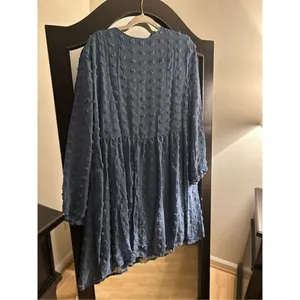NEW Mini Dress V Neck Flowy Casual Swiss Dot XL thumbnail 2