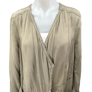 Anthropologie Hei Hei Tan Beige Long Sleeve V Neck Mid Length Coat Jacket Size M thumbnail 5