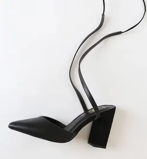 lulus lace up black pump heels thumbnail 9