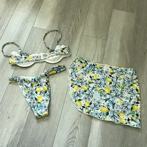 Blackbough Floral Bikini Set limoncella underwire cheeky womens Blue xsmall swim thumbnail 2
