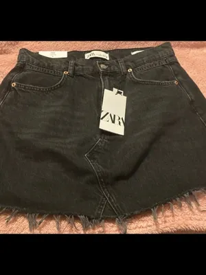 Zara Frayed Denim Skirt thumbnail 3