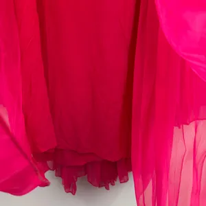 Strut & Bolt Pleated Chiffon Cape Mini Dress Hot Pink Small NWT Party thumbnail 3