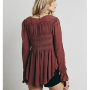 Free People 'Blue Bird' Smocked Tunic thumbnail 2