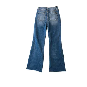 J21 Eleven Risen Boutique Jeans Womens 5/27 Medium Wash High Rise Flare Raw Hem thumbnail 5