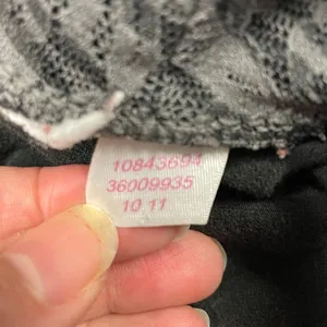 Victoria's Secret PINK Black Lace Silver Sparkle fold over leggings pants Y2K Sm thumbnail 5